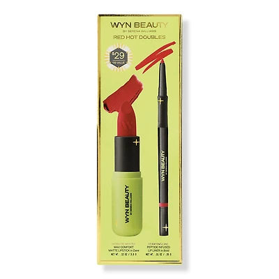 WYN BEAUTY Red Hot Doubles Matte Lipstick & Liner Set