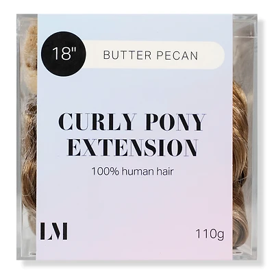 Locks & Mane 18" Curly Human Hair Ponytail