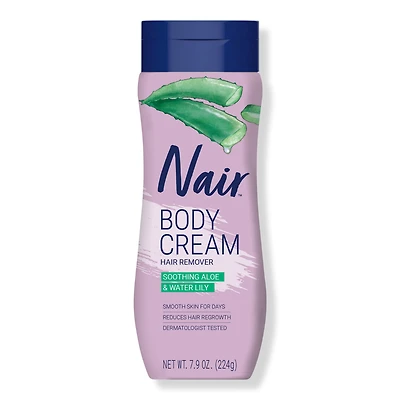 Nair Body Cream Hair Remover with Soothing Aloe and Water Lily