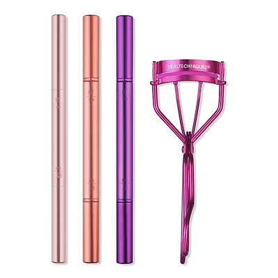 Real Techniques Double Time Makeup Brush + Lash Curler Set