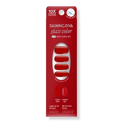 Dashing Diva Glaze Color Semi-Cured Gel Nail Strips