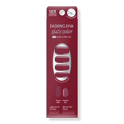 Dashing Diva Glaze Color Semi-Cured Gel Nail Strips