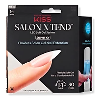 Kiss Salon X-tend LED Soft Gel System Press-On Nails Starter Kit - Pure