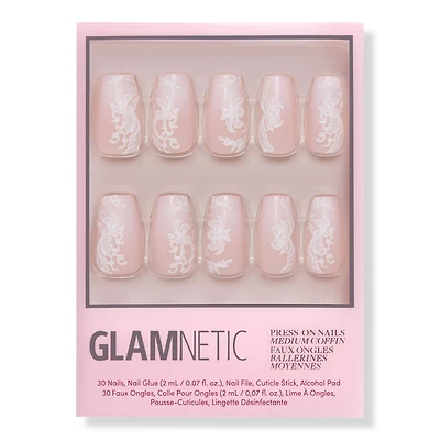 Glamnetic Lace Blush Press-On Nails