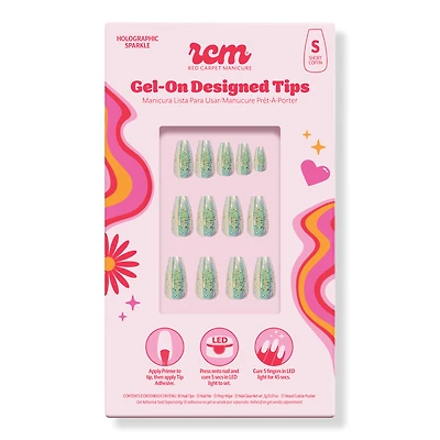 Red Carpet Manicure Gel-On LED Cured Designed Nail Art Tips