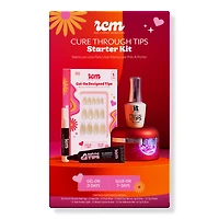 Red Carpet Manicure Gel-On Cure Through Designed Nail Art Tips Starter Kit