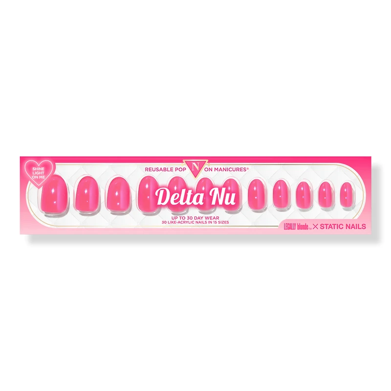 Legally Blonde X Static Nails Delta Nu Reusable Pop-On Manicures