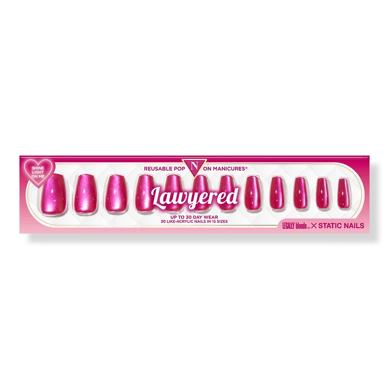 Legally Blonde X Static Nails Lawyered Reusable Pop-On Manicures