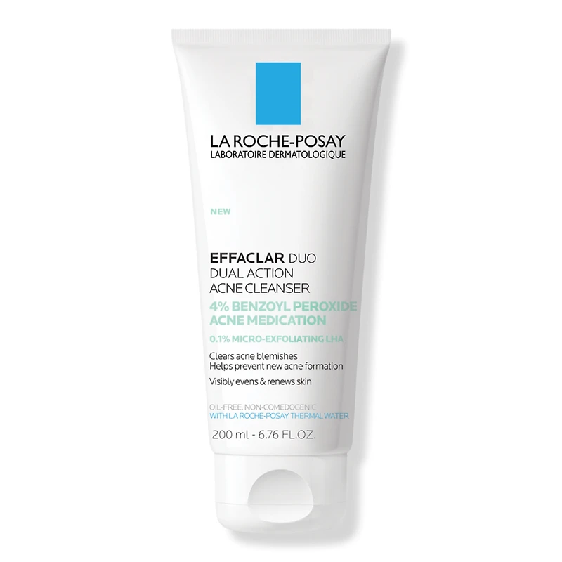 La Roche-Posay Effaclar Acne Face Wash with 4% Benzoyl Peroxide