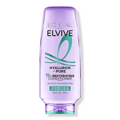 L'Oreal Elvive Hyaluron Pure 72H Rehydrating Conditioner, Oily Hair