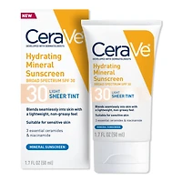 CeraVe Hydrating Mineral Sunscreen Face Lotion with Sheer Tint SPF 30
