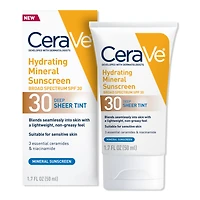 CeraVe Hydrating Mineral Sunscreen Face Lotion with Sheer Tint SPF 30