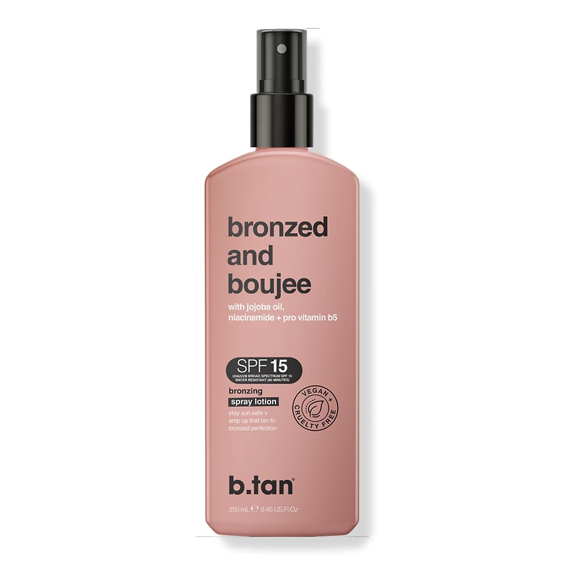 b.tan Bronzed And Boujee SPF 15 Bronzing Spray Lotion