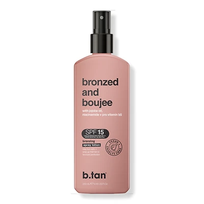 b.tan Bronzed And Boujee SPF 15 Bronzing Spray Lotion