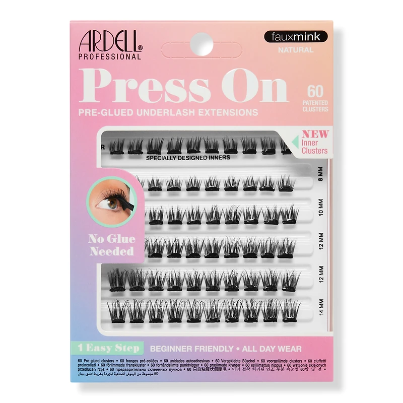 Ardell Press On Pre-glue Underlash Extensions, Faux Mink Natural
