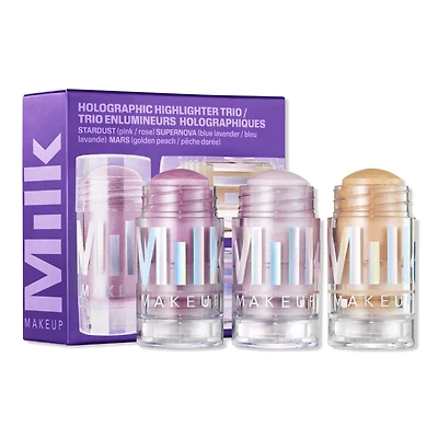 MILK MAKEUP Galactic Glow Holographic Highlighter Trio