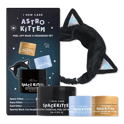 I Dew Care Astro Kitten Peel-Off Masks and Headband Set