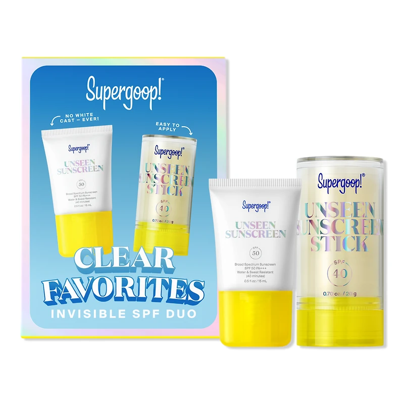 Supergoop! Clear Favorites Invisible SPF Duo