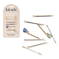 Kitsch Cloud & Gem Bobby Pins 8 Piece Set - Garden Bouquet