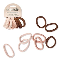 Kitsch Recycled Fabric Seamless Hair Elastics 8 Piece Set