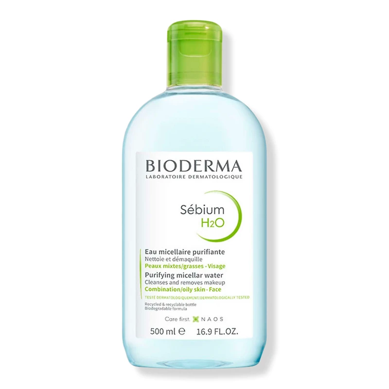 Bioderma Sebium H2O Micellar Water Face Cleanser for Combination to Oily Skin