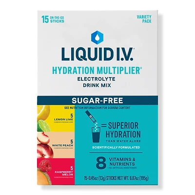 LIQUID I.V. Hydration Multiplier Electrolyte Drink Mix Sugar Free Variety Pack