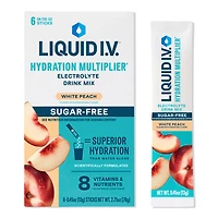 LIQUID I.V. Hydration Multiplier Electrolyte Drink Mix Sugar Free White Peach - ct