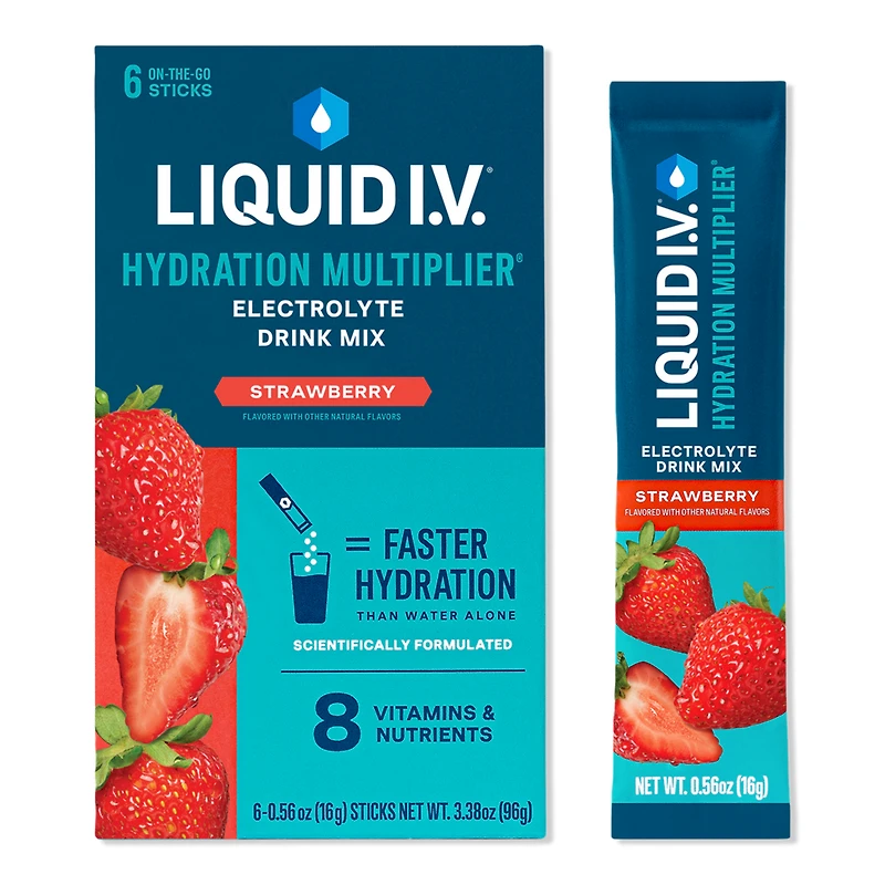 LIQUID I.V. Hydration Multiplier Electrolyte Drink Mix Strawberry - ct