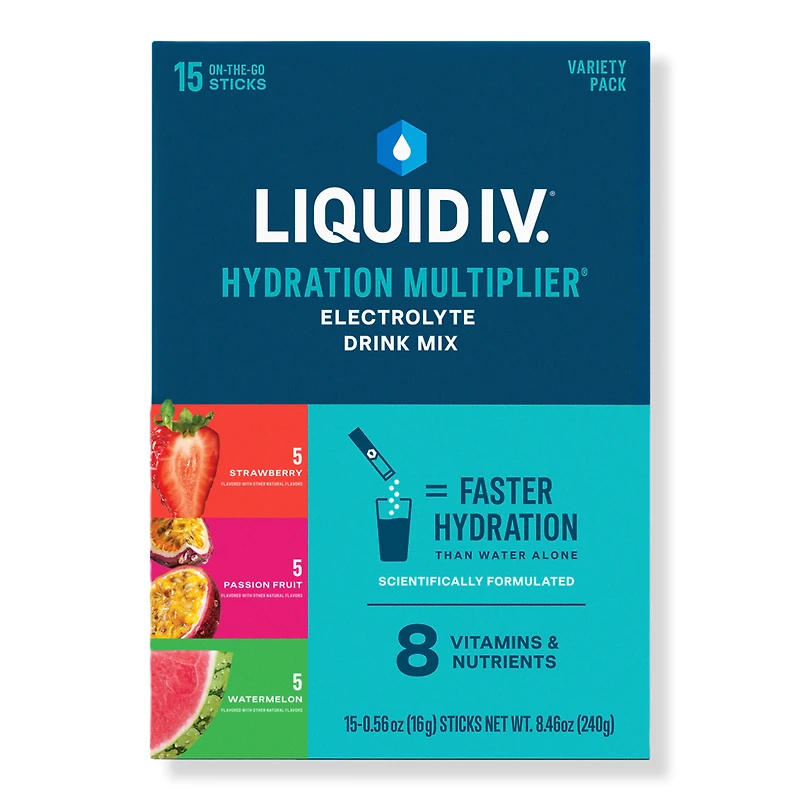 LIQUID I.V. Hydration Multiplier Electrolyte Drink Mix Variety Pack
