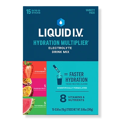 LIQUID I.V. Hydration Multiplier Electrolyte Drink Mix Variety Pack