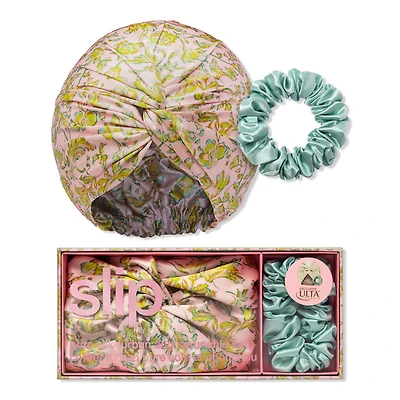 Slip Pure Silk Turban Gift Set - Fern