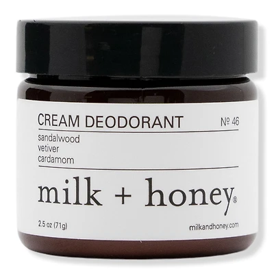 Milk + Honey Cream Deodorant - Sandalwood Vetiver Cardamom