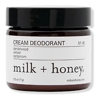 Milk + Honey Cream Deodorant - Sandalwood Vetiver Cardamom