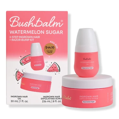 Bushbalm Watermelon Sugar 2 Step Ingrown Hair & Razor Bump Kit