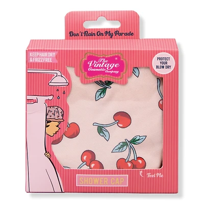 The Vintage Cosmetic Company Cherry Printed Shower Cap