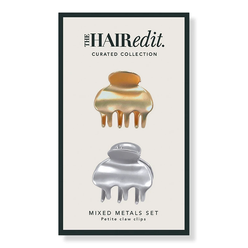 The Hair Edit Mixed Metals Mini Claw Clips Set