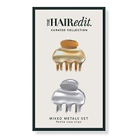 The Hair Edit Mixed Metals Mini Claw Clips Set