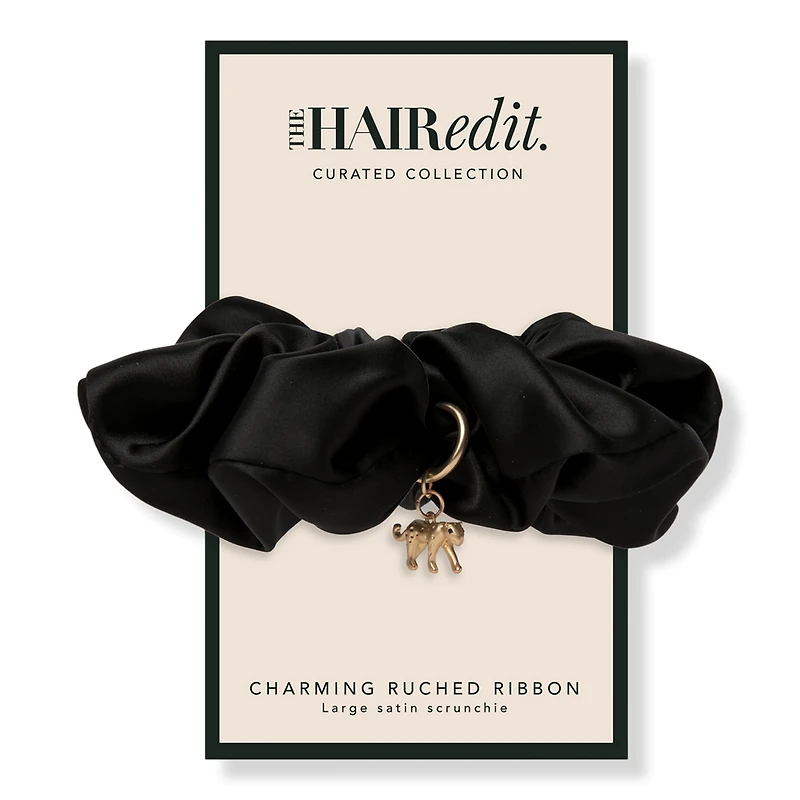 The Hair Edit Charming Ruched Ribbon Scrunchie