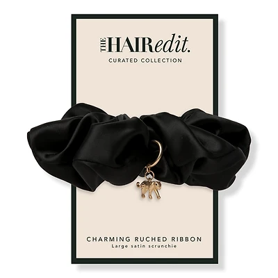 The Hair Edit Charming Ruched Ribbon Scrunchie