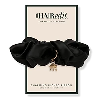 The Hair Edit Charming Ruched Ribbon Scrunchie