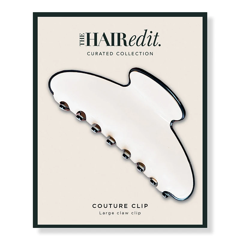 The Hair Edit Couture Chic Claw Clip - Ivory/Black