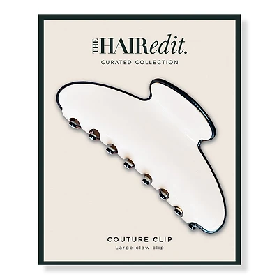 The Hair Edit Couture Chic Claw Clip - Ivory/Black