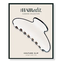 The Hair Edit Couture Chic Claw Clip - Ivory/Black