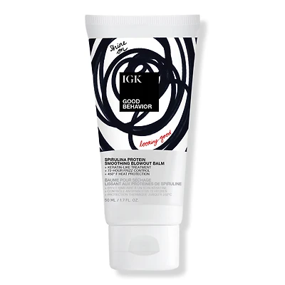 IGK Good Behavior Spirulina Protein Smoothing Blowout Balm - oz