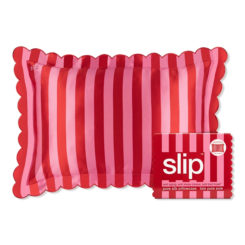 Slip Pure Silk Queen Pillowcase with Scalloped Edge - Sunshade