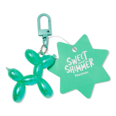Sweet & Shimmer Balloon Dog Keychain