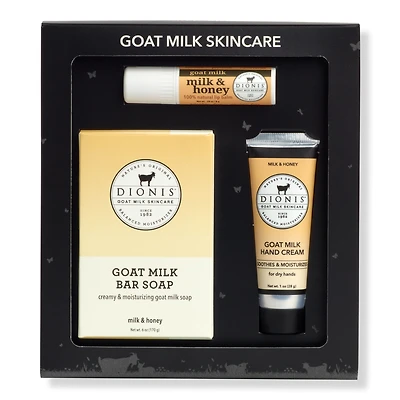Dionis Milk & Honey Bar Soap, Lip Balm, Hand Cream Gift Set
