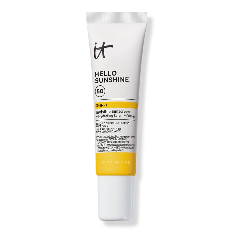 IT Cosmetics Travel Size Hello Sunshine Invisible Face Sunscreen SPF 50
