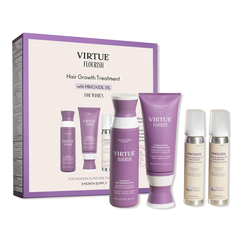 Virtue Flourish Hair Growth Treatment Kit with Minoxidil
