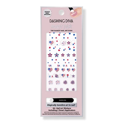 Dashing Diva Firework City Magic Pick Nail Art Stickers